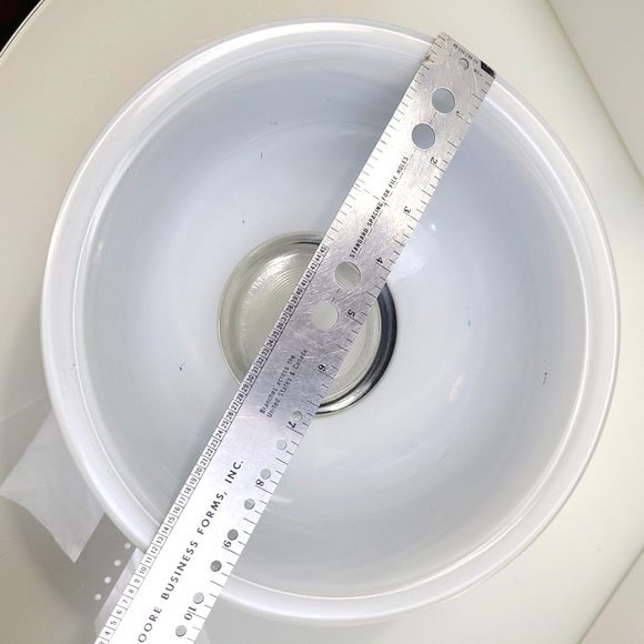 2 Vintage Pyrex 325 2.5L Mixing Bowls Clear Bottom Black & White - Picture 6 of 6